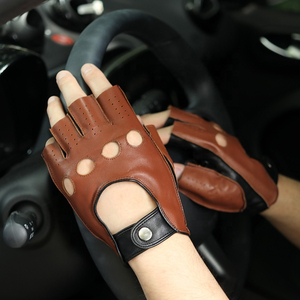 Gants de sécurité à double paume en cuir de vachette personnalisables pour hommes avec protection UV pour la construction et la conduite - Product Image 2