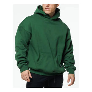 Venta al por mayor OEM personalizado de peso pesado de los hombres azul ácido lavado Sudadera con capucha de gran tamaño - Product Image 2