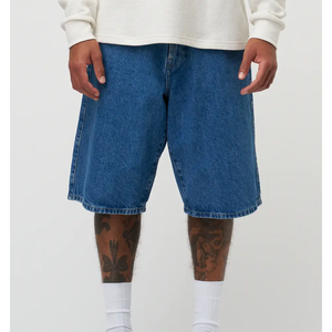 Men's Modern Fit Jorts Casual Straight Jeans Style <b>Light</b> Washed Breathable Denim Solid Color Great for <b>Lounge</b> Outdoor Use Mid - Product Image 1