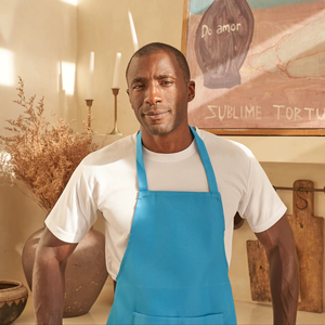 Tablier de cuisine sans manches BEAM personnalisé 100 % polyester non tissé, respirant, écologique, anti-humidité, avec poche avant - Product Image 5