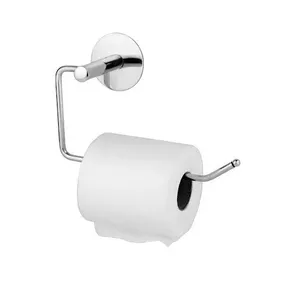 El soporte de papel higiénico más exigente en hierro puro con uso terminado en plata para hogares y restaurantes en uso en el baño - Product Image 1