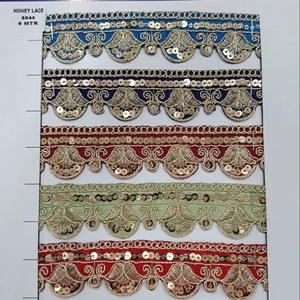 Tela de encaje bordado de alta calidad para prendas y vestidos Tela de encaje bordado de estilo francés para ropa de noche - Product Image 1