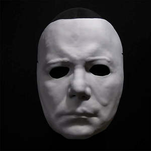 Máscara de Goma Vacuform de Michael Myers para Halloween, Ligera y Aterradora, con Gorro de Seda para Fiestas, Festivales, Cumpleaños, Navidad, Bodas y Otras Ocasiones - Product Image 1