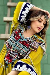 Color Premium Splash calidad hecho a mano bordado gasa manga larga Vintage afgano Tribal vestido motivos culturales personalizables - Product Image 5