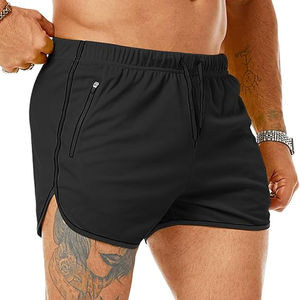 Compression Workout <b>Short</b> with Pocket for <b>Men</b> Plus Size OEM Wholesale Custom Sportswear Workout <b>Black</b> Color Plain Athletic <b>Short</b> - Product Image 1