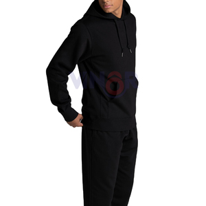 Venta al por mayor 100% algodón pulóver sudaderas con capucha para hombres logotipo personalizado polar térmico con patrón sólido para el invierno al por mayor diseño personalizado - Product Image 2