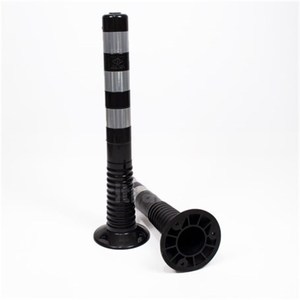10 Postes Delimitadores de Plástico PVC de 7.5x3.15 Pulgadas, Flexibles, Negros - Product Image 5
