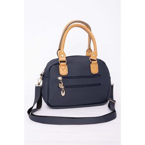 Bolso de mano y hombro con cremallera y múltiples compartimentos, color azul marino, accesorios de ropa - Product Image 3