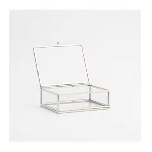 Cajas de Regalo de Joyería de Metal Decorativas con Forma de Cabaña y Vidrio, Última Novedad - Product Image 5