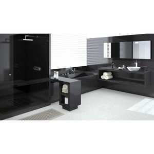 เคาน์เตอร์ท็อปสีดำเจ็ทสไตล์โมเดิร์นจาก EU ผิวด้าน ทนต่อคราบสกปรก ผลิตจากวัสดุ Solid Surface หนา 15-30 มม. แผ่นใหญ่ - Product Image 4