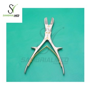 Fórceps de corte de hueso Stille Liston de primera calidad, instrumentos ortopédicos alemanes de acero inoxidable de doble acción curvos de 10,75" - Product Image 3