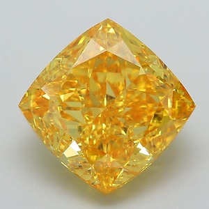 Diamante cultivado en laboratorio con corte de cojín amarillo para hacer joyas Diamante CVD - Product Image 1