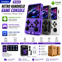 Console de jeu portable rétro YUXU R36S, écran IPS de 3,5 pouces, affichage couleur 640x480, 64 Go, 128 Go, 3500 mAh, double lecteur de jeux