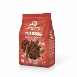 Lazzaroni Rubacuori - Galletas de Chocolate Dulce con Cacao y Gotas, 700 g x 8 Unidades, Galletas en Forma de Flor en Bolsa - Product Image 1