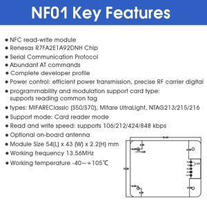 DX-NF01-SET ICカードリーダー/エレベーターアクセスコントロールM1カード読み取りおよび書き込みコピー、互換性のある<span class=keywords><strong>pi</strong></span> PN532 NFCRFIDモジュールボード - Product Image 3