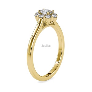 14k Oval Lab Grown Diamond Engagement Ring Round Lab Grown Jewelry IGI Certified Minimalist Wedding Band <b>White</b> Gold Jewelry - Product Image 4