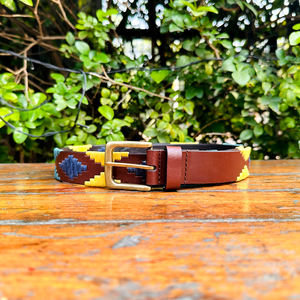 Mencia เข็มขัดโปโลผู้ชายหรูหรา, 100% หนังแท้หัวเข็มขัดทองเหลืองเคลือบขี้ผึ้งปรับแต่งสไตล์ลำลองเป็นมิตรกับสิ่งแวดล้อม - Product Image 3