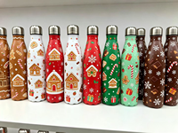 Cadeaux de Noël personnalisés, bouteilles d'eau en acier inoxydable en forme de cola, réutilisables, isolées, étanches, parfaites pour la salle de sport, le camping, les activités de plein air