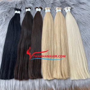 Extensiones de cabello Remy vietnamita recto sedoso más vendido del 2024 cabello humano a granel de alta calidad de onda profunda suelta - Product Image 5