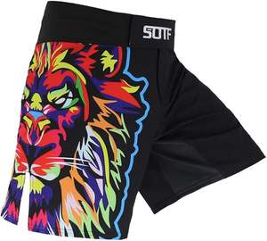 Shorts de sport respirants en spandex/polyester de haute qualité imprimés sur mesure SOTF, trunks MMA, vêtements d'arts martiaux UFC - Product Image 1