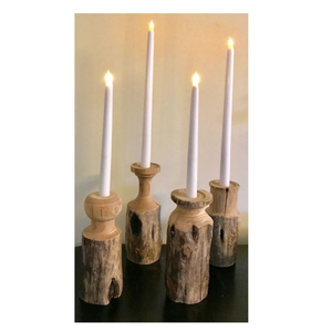 Bougeoir en bois fait main au design vintage Bougeoir en bois naturel de la meilleure qualité à un prix abordable par les fournisseurs indiens - Product Image 1