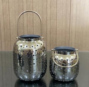 Bougeoir en fer plaqué or Ensemble de 2 bougeoirs décoratifs de table design d'intérieur pour la maison, la villa, le dîner et le mariage - Product Image 3