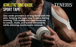 Teneris Zinc Oxide 12 Sport <b>Tape</b> <b>Athletic</b> Wound Dressing Hydrocolloid Healing Breathable Flexible Class I Medical Adhesive - Product Image 5