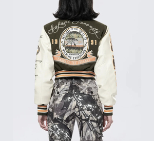 Vente en gros de veste universitaire personnalisée pour femmes, couleurs personnalisées, taille et logo de qualité supérieure, veste universitaire coupée pour femmes - Product Image 2