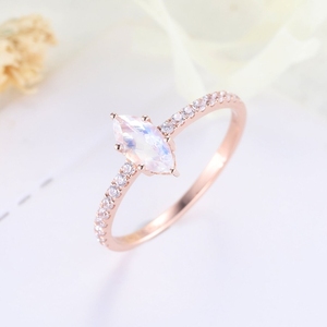 ของขวัญแหวนพลอยสีรุ้งพร้อมแหวนเพชรแท้สีทองธรรมชาติ14kt - Product Image 3