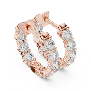 ต่างหูเพชรกลมแฟนซี1.60 CT สำหรับผู้หญิงได้รับการรับรองจากร้าน IGI เครื่องประดับดี10K 14K 18K อินเทรนด์สั่งซื้อตามสั่ง - Product Image 5