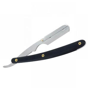 Maquinilla de afeitar de borde recto al por mayor con mango de plástico Maquinilla de afeitar y depilación de acero inoxidable - Product Image 1