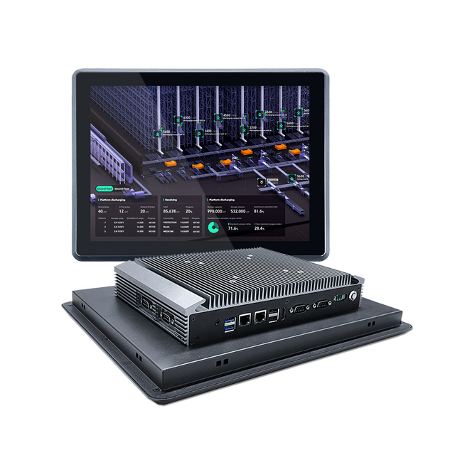 12.1" 15" 15.6" 17" 19" 21.5" Ip65 10 Points Capacitive Touch Screen Hmi Monitor Automation Industrial Pc Panel