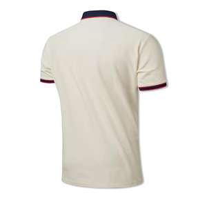 Cómodo 100% algodón poliéster para hombre, camiseta Polo de secado rápido, transpirable, manga corta, patrón sólido, tejido de punto alto - Product Image 3