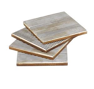 High Quality Bone Inlay <b>Coaster</b> <b>Set</b> of 4 Tea Coffee Drink Dining Table <b>Coaster</b> Handmade Kitchenware <b>Coaster</b> for Home Decor - Product Image 1