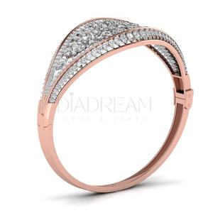 Pulsera de diamantes de moissanita de corte redondo y marquesa de pera, conjunto de bisel completo, pulsera antigua para mujer, regalo único, esposa enemiga - Product Image 4