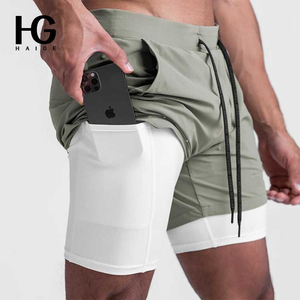 promotionCustomize Men's 2 In 1 Running Sweat <b>Shorts</b> Workout Athletic Training Gym Outdoor Sports <b>Shorts</b> With <b>Zip</b> <b>Pockets</b> - Product Image 2