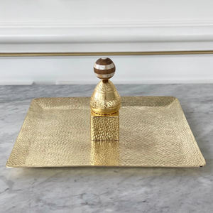 Plateau à chocolat design en aluminium avec finition argentée et trois bols parfaits pour les plateaux de dessert et le service au restaurant - Product Image 6