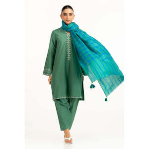 ผ้าคลุมไหล่ลายตารางอะคริลิกคุณภาพสูง SH-25-119 ผ้าคลุมฮิญาบปักลายลูกไม้สไตล์ชาติพันธุ์ ผ้าพันคอแบบสี่เหลี่ยมผืนผ้าทรงใหม่สำหรับชาวมุสลิม - Product Image 2