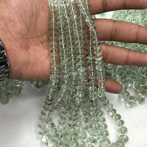 Perles Rondelles Lisses en Améthyste Verte de Haute Qualité, 6mm à 12mm, pour la Fabrication de Bijoux – Plus de 50 Ans d'Expérience – Jaipuri Gems - Product Image 1