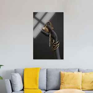 Élégant bracelet en or pour femme africaine, impression sur toile d'art en verre, verre rectangulaire - Product Image 1