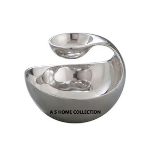 Latest Modern Metal Golden New Shape <b>Serving</b> Metal Chip and Dip <b>Bowl</b> - Product Image 4