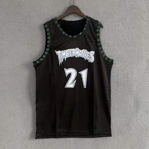 Maillot de basket-ball pour hommes, respirant, personnalisé, brodé, en maille, grande taille, en stock pour OEM - Product Image 2