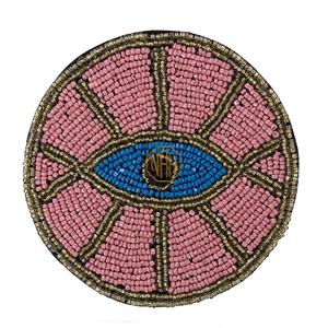 Posavasos de Cristal con Cuentas de Ojo Turco, Decoración Elegante para Mesa, Bodas, Fiestas y Hogar - Product Image 1