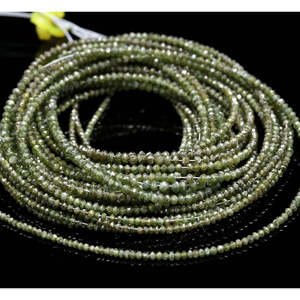 Cuentas de Diamante Verde Natural 100% Naturales, Forma Rondelle, 1.8-2.2 mm, Facetadas, Claridad VVS, Corte Excelente y Bueno, Cuentas Sueltas, Hilos de 15 Pulgadas - Product Image 4
