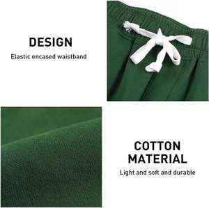 Shorts de sport pour hommes à séchage rapide, couleur unie verte, avec cordon de serrage à la taille et poches latérales, shorts de sport pour hommes - Product Image 5