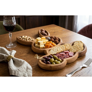 Plato de Madera con Forma de Conejo para Niños Pequeños, Bandeja de Comida Infantil Dividida de Madera de Acacia y Mango, No Tóxica, Hecha a Mano para Fiestas - Product Image 2
