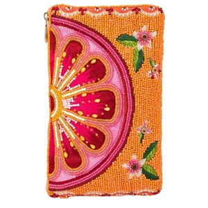 Pochette pour téléphone portable en perles de graines artisanales avec fermeture éclair, broderie luxueuse en perles de graines, sac pour téléphone portable - Product Image 3