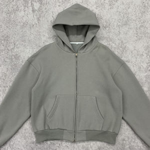 เสื้อฮู้ดมีซิปโอเวอร์ไซส์ผู้ชาย, เสื้อฮู้ดผ้าฝ้ายน้ำหนักมากผ้าเทอร์รี่ - Product Image 3