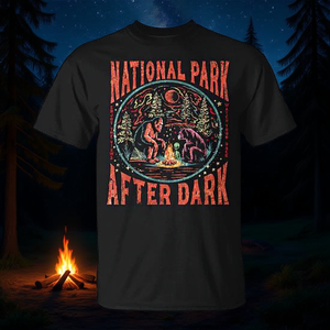 Camiseta promocional retro del Parque Nacional After Dark Camping - Product Image 3