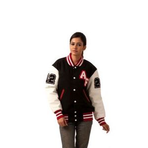 Veste universitaire à manches longues avec broderie en chenille personnalisée et patchwork High Street Loose Baseball Jacket Veste respirante de grande taille - Product Image 6